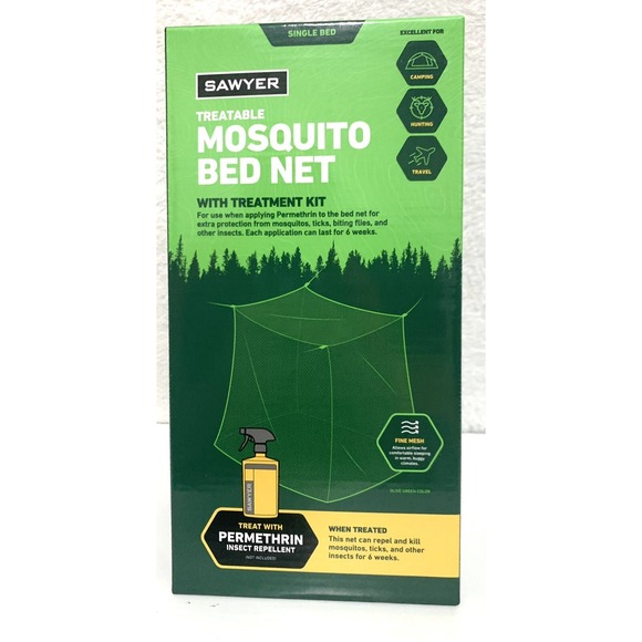 Treatable Mosquito Bed Net w/ Treatment Kit, by Sawyer BRAND NEW - Picture 1 of 11